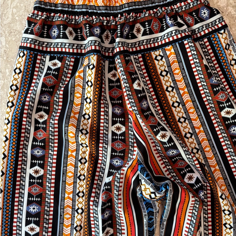 Colorful Geometric Patterned Pants - Picture 2 of 4
